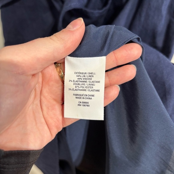 🎉4/30$🎉 Navy Blue Linen Dress 👗 - Picture 3 of 4